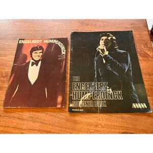 Engelbert Humperdinck Souvenir Program Album Lot 1970s VTG Concert Memorabilia